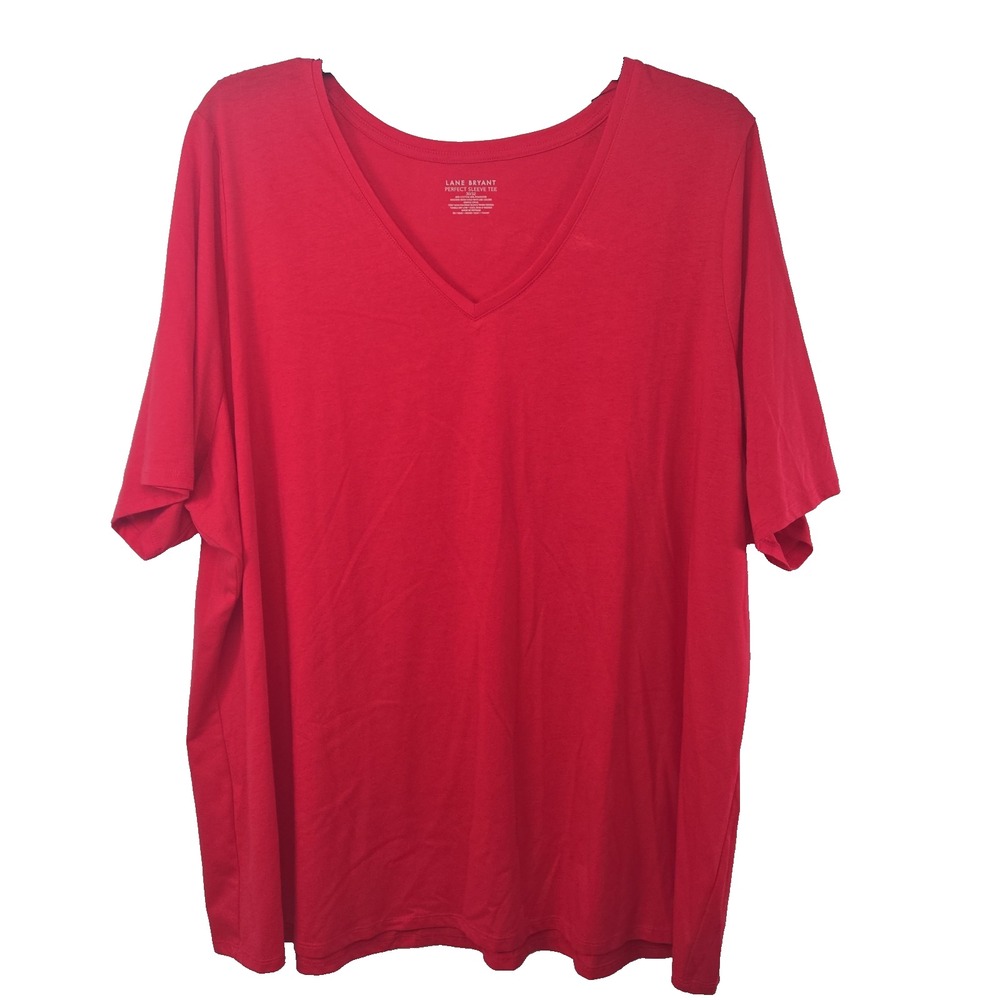 Lane Bryant Perfect Sleeve Tee V-neck Short Sleeve Jersey T-shirt Plus 30/32 TOP